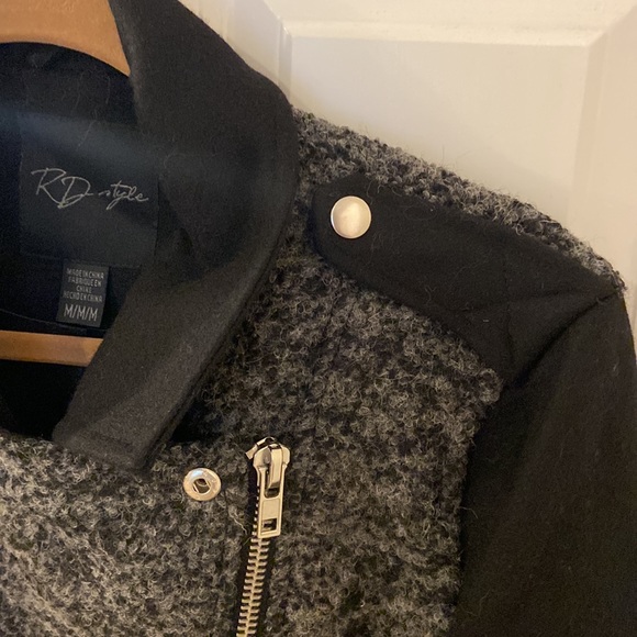 Gorgeous Edgy Wool Blend Coat M - Picture 6 of 8